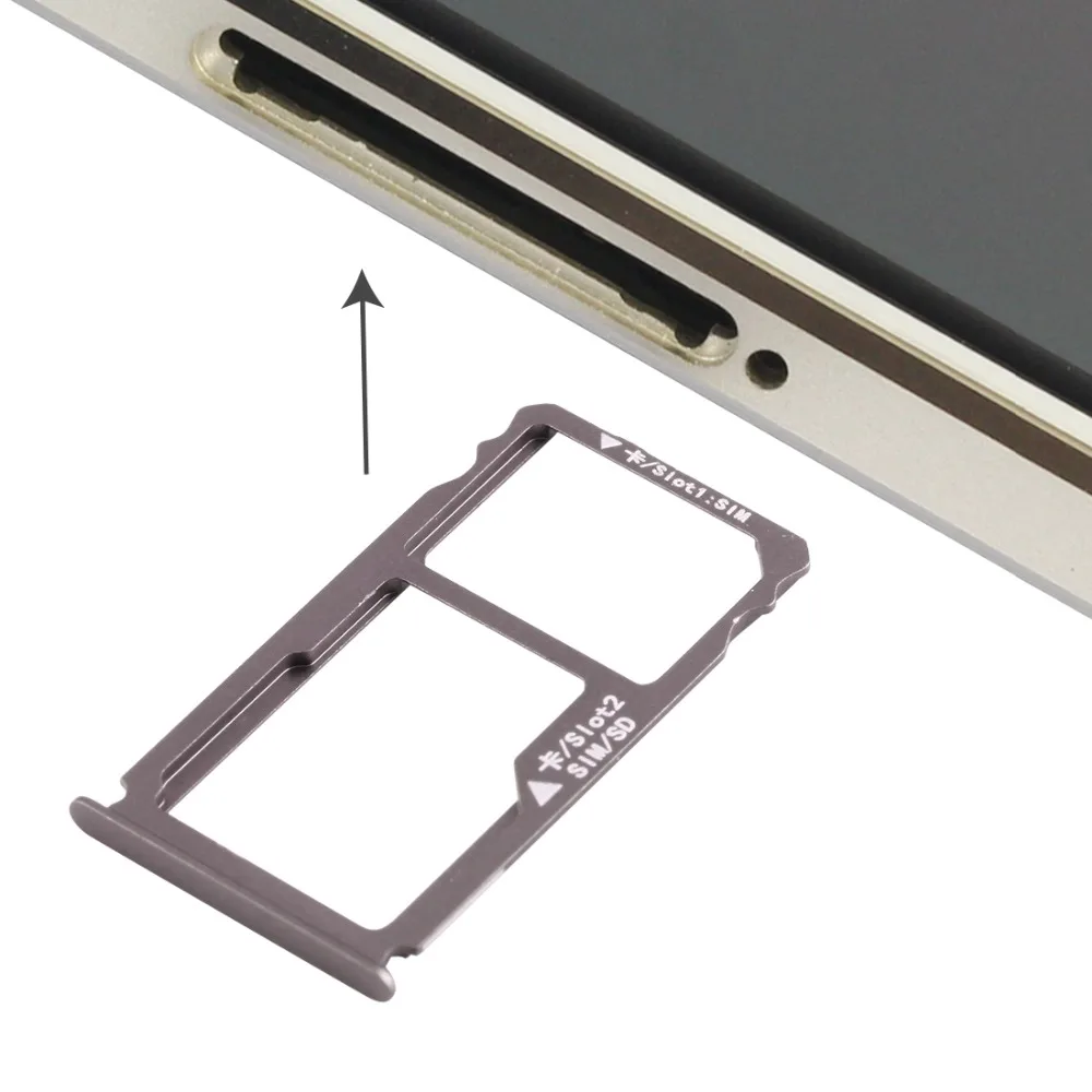 iPartsBuy New for Huawei Mate S Nano SIM Card Tray + Nano SIM / Micro SD Card Tray