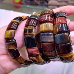 Pulsera con cuentas de piedra de ojo de tigre para hombre y mujer, brazalete de joyería de piedras preciosas naturales, regalo al por mayor