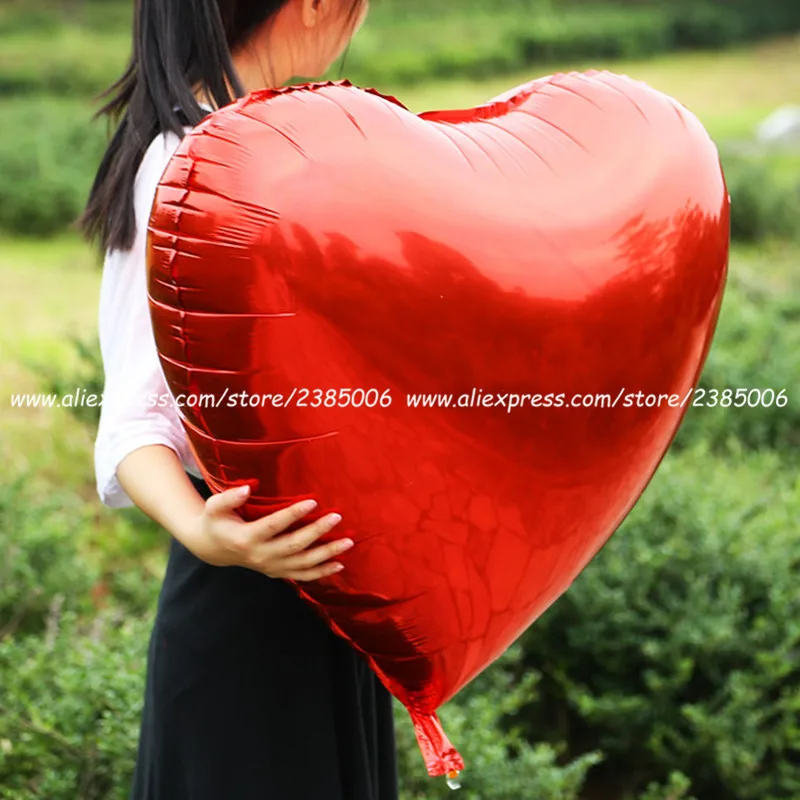 1pcs/lot wedding balloons Big size heart balloon 75CM heart shape aluminum foil balloons birthday party decoration love balloon