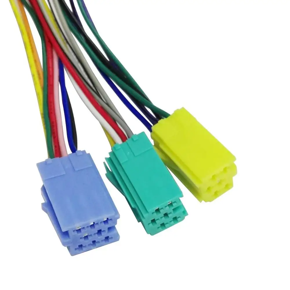 Biurlink Car CD Harness Cable Adaptor Male to Female Mini ISO 20 Pin Connectors for Volkswagen Blaupunkt Becker Concert