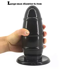 FAAK Baseball Shape Anal Toys, Max Dia 6.8cm Anal Plug Big Medical PVC Material Large Butt Plug, Gay Anal Ball Sex Toys.