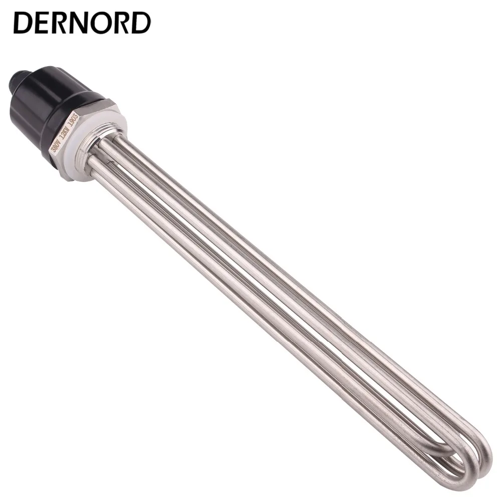 DERNORD DN32 Thread 380v 12kw Heating  Element Stainless Steel Water Heater Electrical Immersion Booster