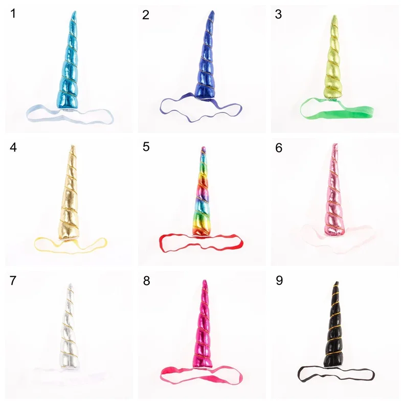 Nishine Einhorn Horn Stirnband Mädchen Feste Elastische Hairband Kinder Geburtstag Geschenk Party Foto Schießen Headwear Haar Accessoires