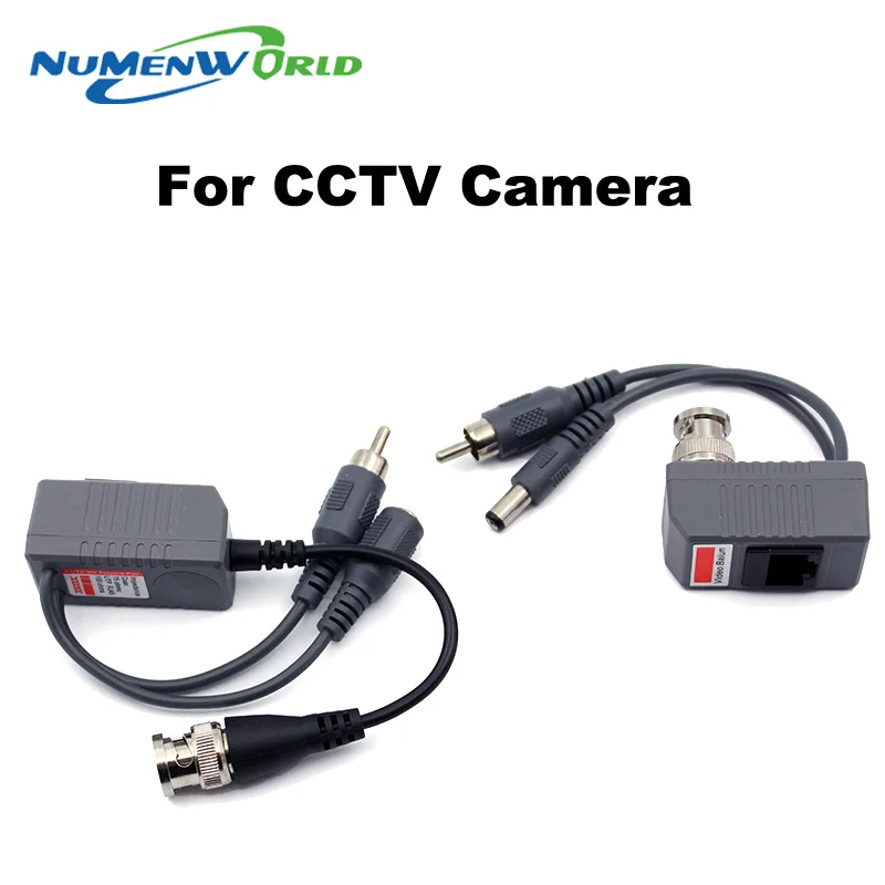 Hot UTP CCTV BNC video Balun power Passive Balun Rj45,POE Power Video Audio 3 in 1 Transceivers CCTV spare parts free ship