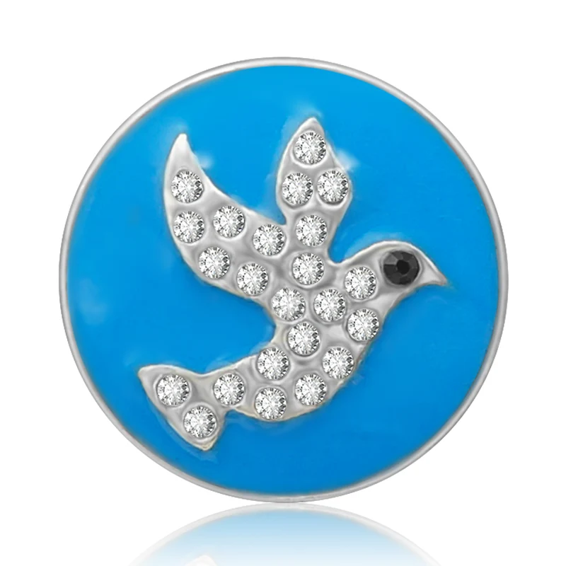 New Beauty Animals eagle snails Fish Birds Lovely 20MM Metal snap buttons for DIY 18mm snap jewelry wholesale KZ3386