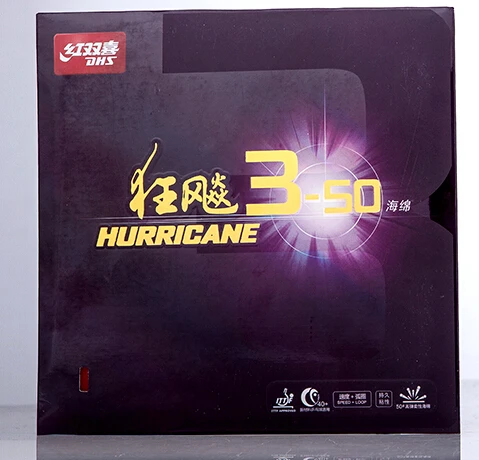 DHS Hurricane 3-50 3 50  sponge Pips-in (PingPong) Rubber With Sponge Malong Xuxin backhand