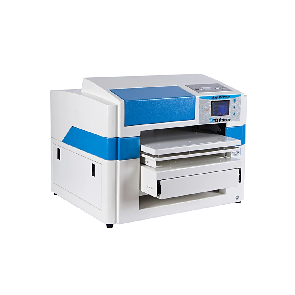 Haiwn-T600 Desktop DTG Printer A2 Size 8 Color Flatbed T-shirt Printing Machine with Free RIP Software