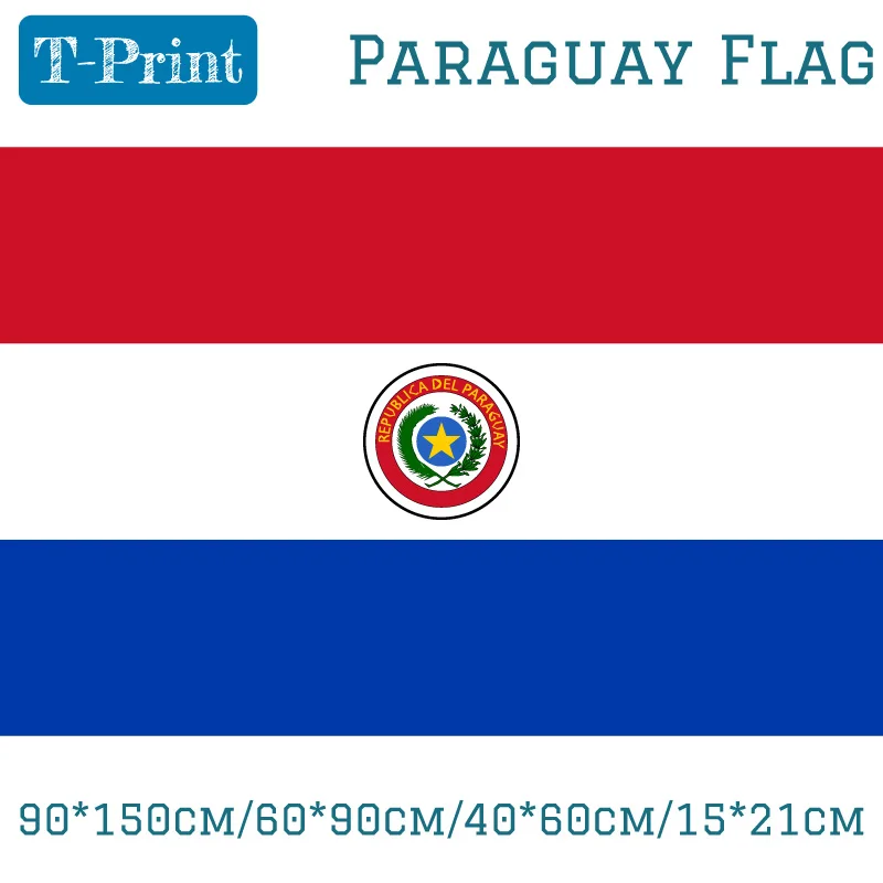 Paraguay Flag 90*150cm/60*90cm/40*60cm/15*21cm 5*3FT of decoration