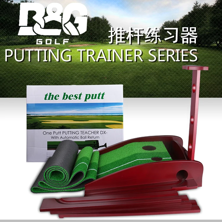 2023 new design popular   rosewood  golf putter trainer set with automatic ball return