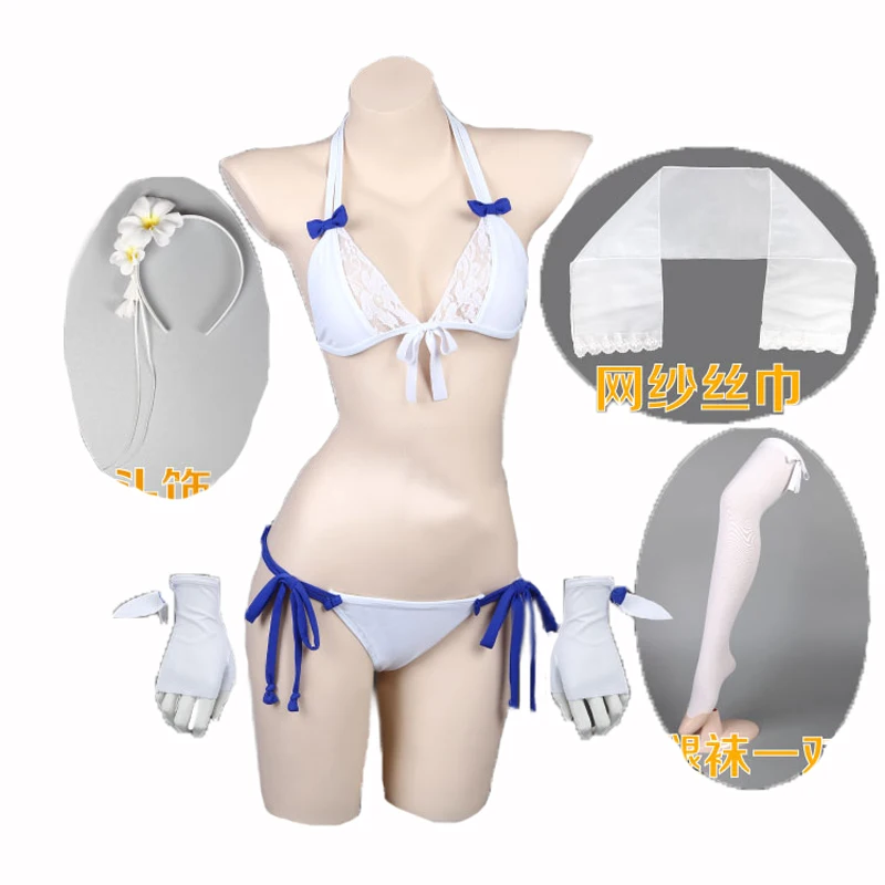 Traje de baño para niñas, traje de Cosplay de 95 estilos con accesorios