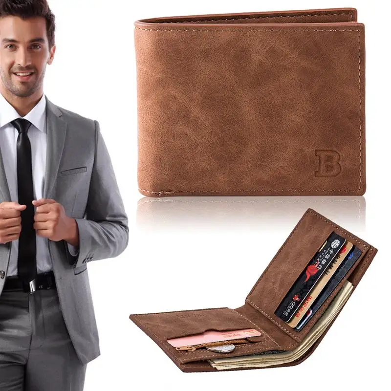 Hot sale New 1PCS High quality Fashion Mini Men's Luxury Business Wallet Card Holder Man Purse Coin Bag Zipper