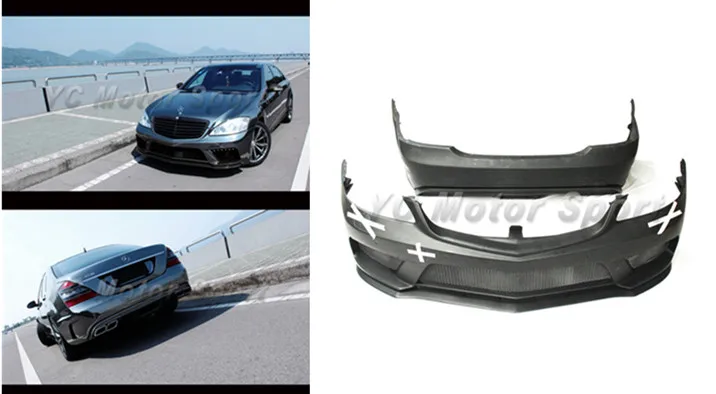 

Car Accessories FRP Fiber Glass BS Style Front Bumper & Rear Bumper Fit For 2007-2013 MB W221 S-Class Bodykits Bumper Kit