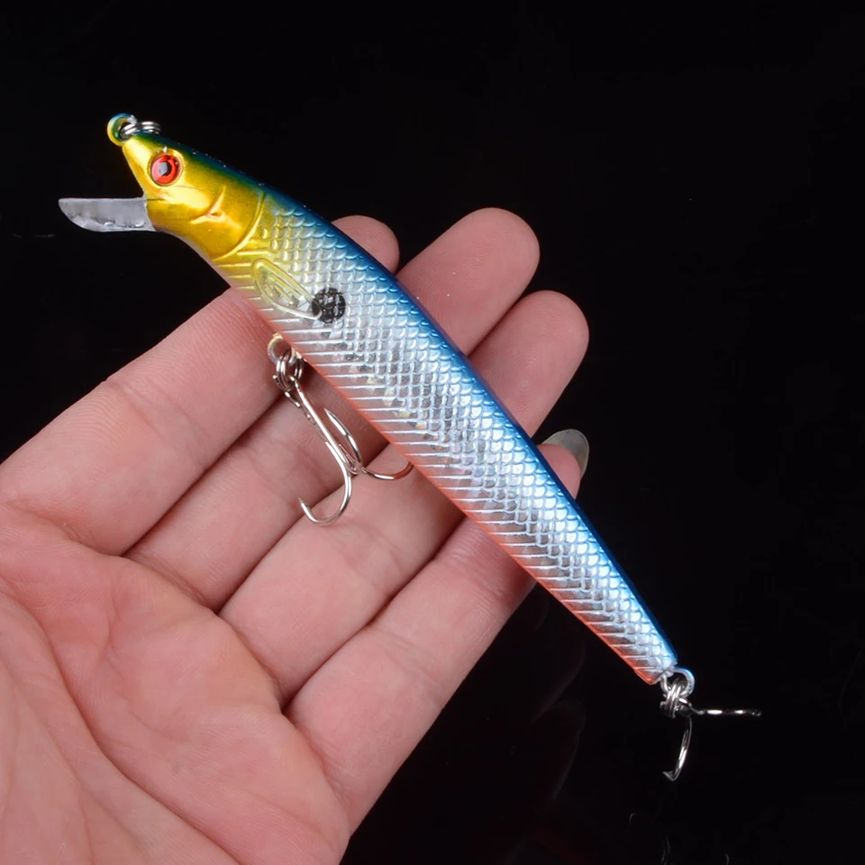 Hot Sale 11.5cm 12.8g Hard Minnow Fishing Lure Topwater Floating Wobblers Crankbait Bass Artificial Baits Pike Carp Lures Peche