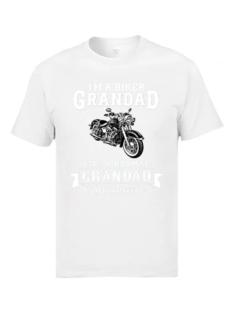 Grandad Biker Black T Shirt Motorcycle Vintage Designers Men\'s Cotton Tshirts 3D Motorbiker Autocycle Tee Shirt Father\'s Day