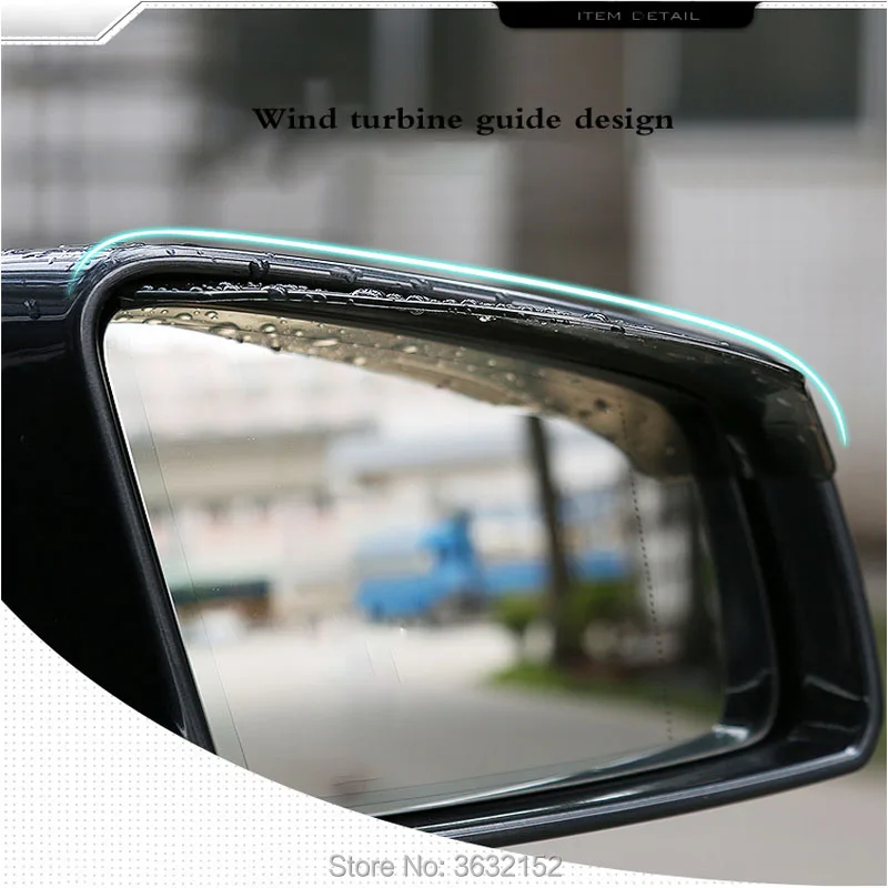 2PCS PVC Car Rearview Mirror Rain Eyebrow Rainproof Blades Car Styling For  DAIHATSU terios sirion yrv charade feroza mira rocky