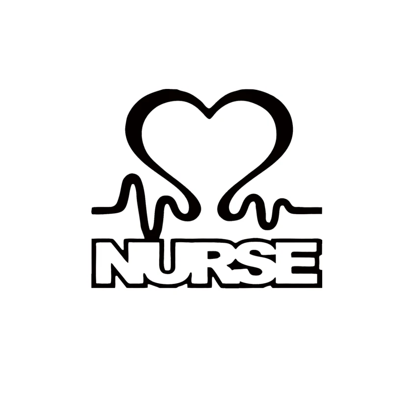 2018 Hot Sale Car Stying Nurse Heart Vinyl Car Window Decal Cardiac Love Emt Work Sticker Jdm