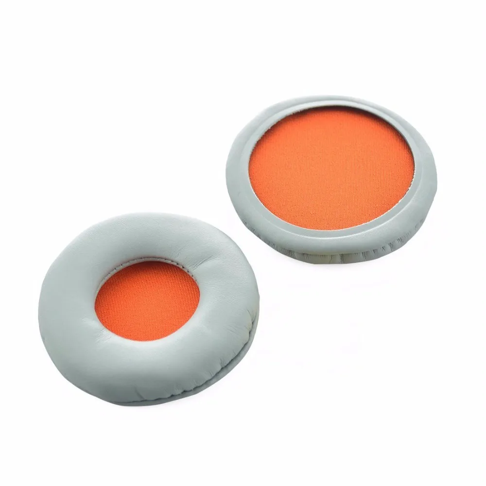 SONY MDR-ZX600 ZX600 Headphone Replacement Ear Pad Ear Cushion Ear Cups Ear Cover Earpads (Gray leather & Orange Mesh)