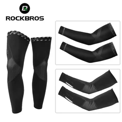 ROCKBROS 4 Season Sun UV Protection Arm Sleeves Ice Silk Breathable Leg Sets Men Women Outdoor Sport Hiking Cycling Gear Cover