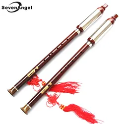 Imitate Rosewood ABS Resin Bawu Flute Chinese Vertical Flute Key of F&G Handmade Folk Music Instrument China Dizi