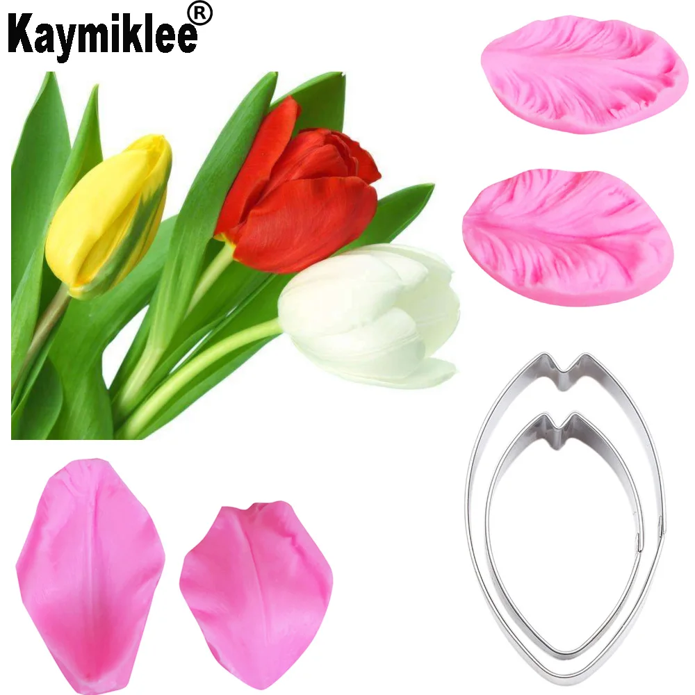 Tulip Petal Veiner &Cutter Silicone Cake Decorating Molds Cake Gumpaste Molds Cake Decorating Moulds Cake Chocolate Tools CS198