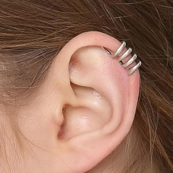 

High Quality 100% Genuine 925 Sterling Silver Snake Clip Earrings For Women No Pierced Ear Cuff Men Women Punk Rock Jewelry