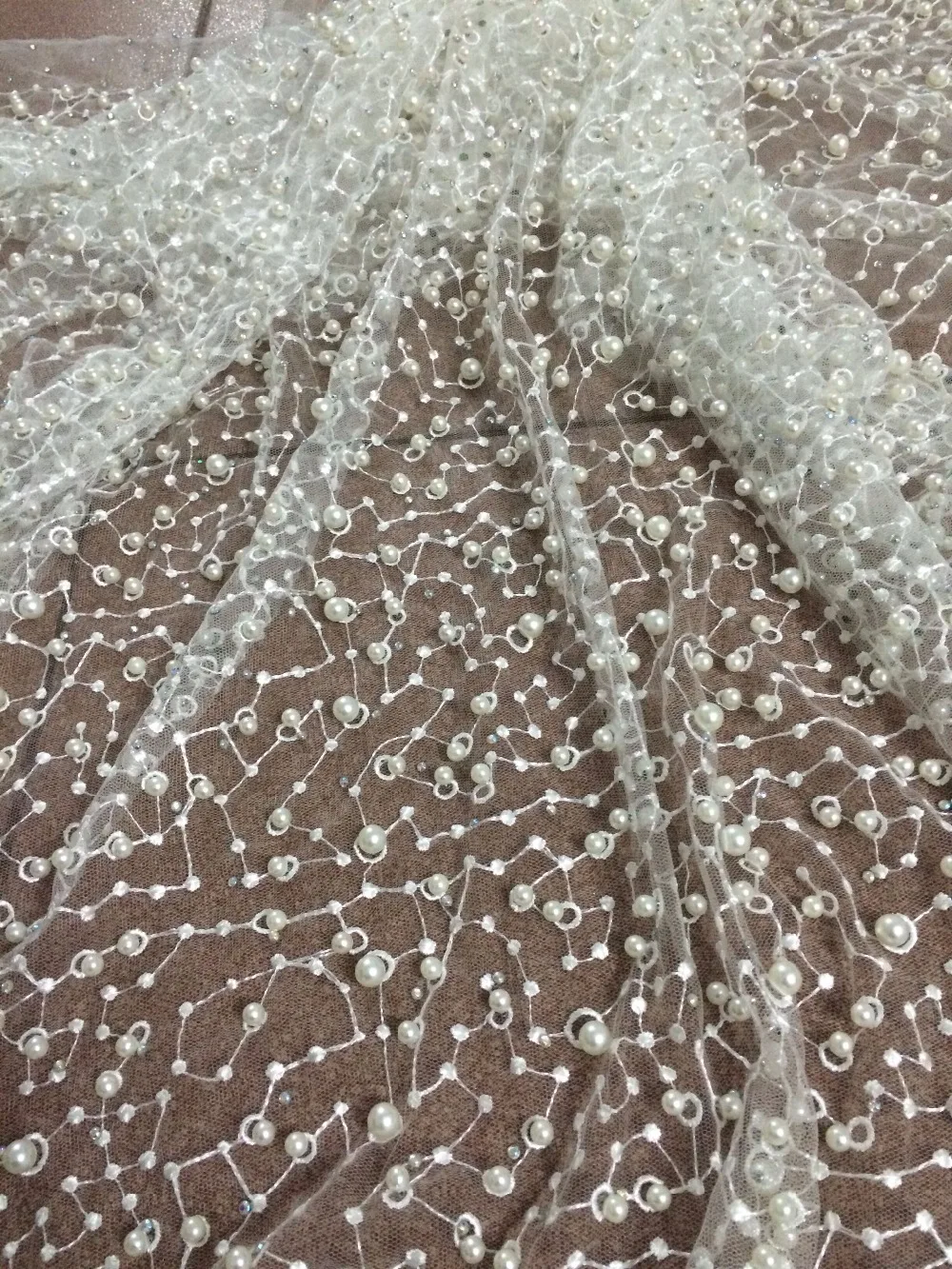 

African tulle laces fabrics S-1116135 special Nigerian lace fabrics french lace fabric with beads