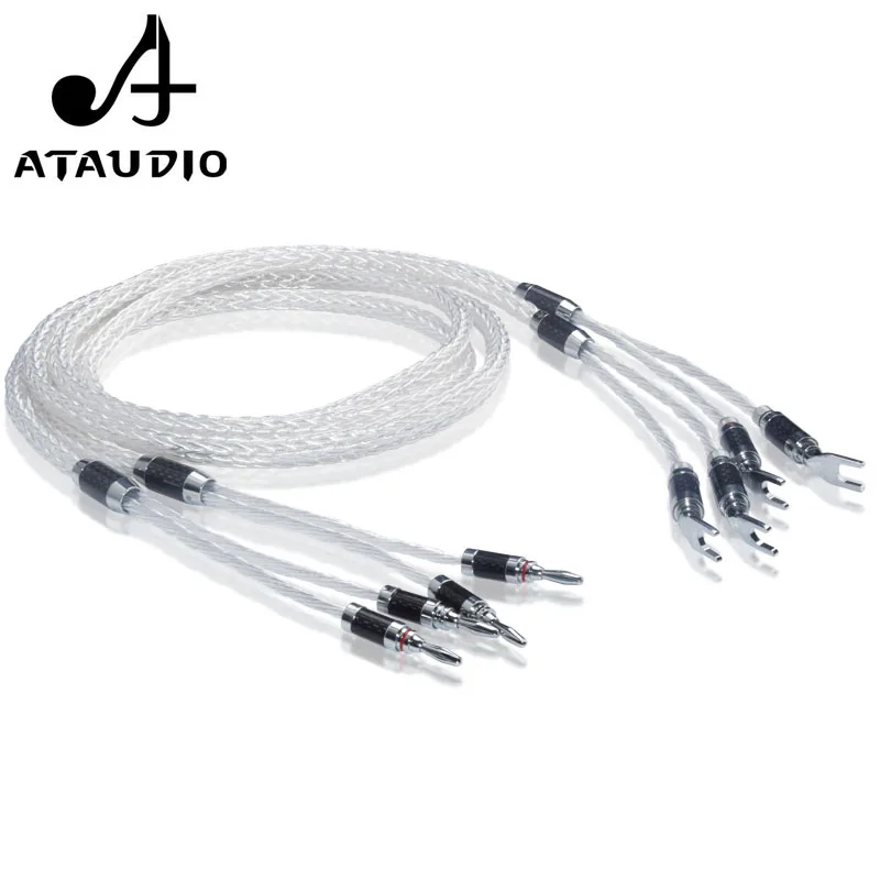 ATAUDIO 8ag czyste srebro-plated OCC głośnik Hifi kabel Hi-end przewód głośnikowy do wzmacniacza i CD