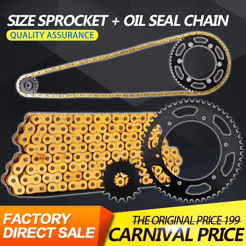 1 Set Front and Rear Gear Sprocket Chain & DID 428-136 Chain For Honda CBR250 MC19 CBR250RR 1988-1989 Motorcycle Accessories