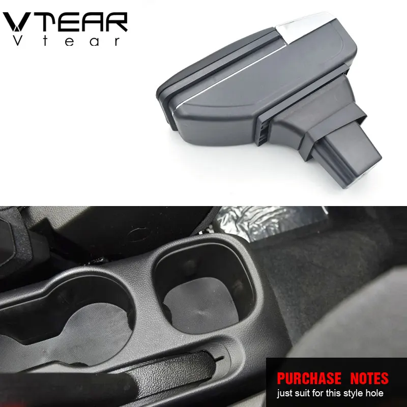 Vtear Car Armrest ABS Storage Box Leather Arm Rest USB Center Console Interior Auto Parts Accessories For Chevrolet Prisma 2017