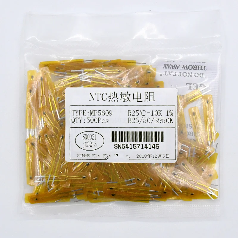 5 قطعة رقيقة فيلم الثرمستور 1% NTC10K B3950 رقيقة جدا درجة الحرارة الاستشعار المبرد ، TEC برودة طباعة NTC سطح درجة الحرارة التحقيق