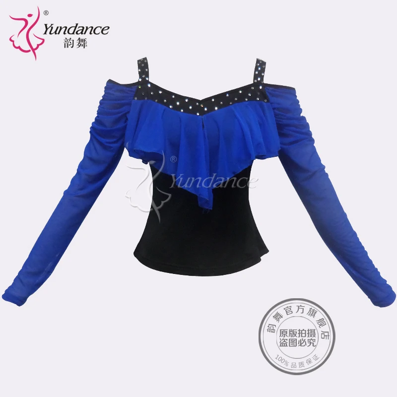 Customized Lady Latin Dancing Shirt Modern Dancing Costume Waltz Valse Tango Galop Fox Trot Social Dance Suit  B-2683