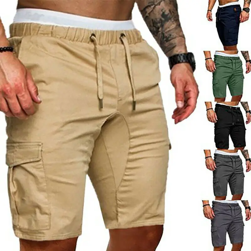 Pantalones cortos militares de carga para hombre 2019 a estrenar ejército camuflaje táctico pantalones cortos de algodón de trabajo holgado Casual