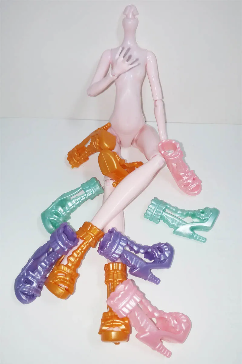 5pairs/lot 2016 New Fashion High Heel Shoes for Monster High Dolls High Quality Sandals For Doll House Doll Accessories