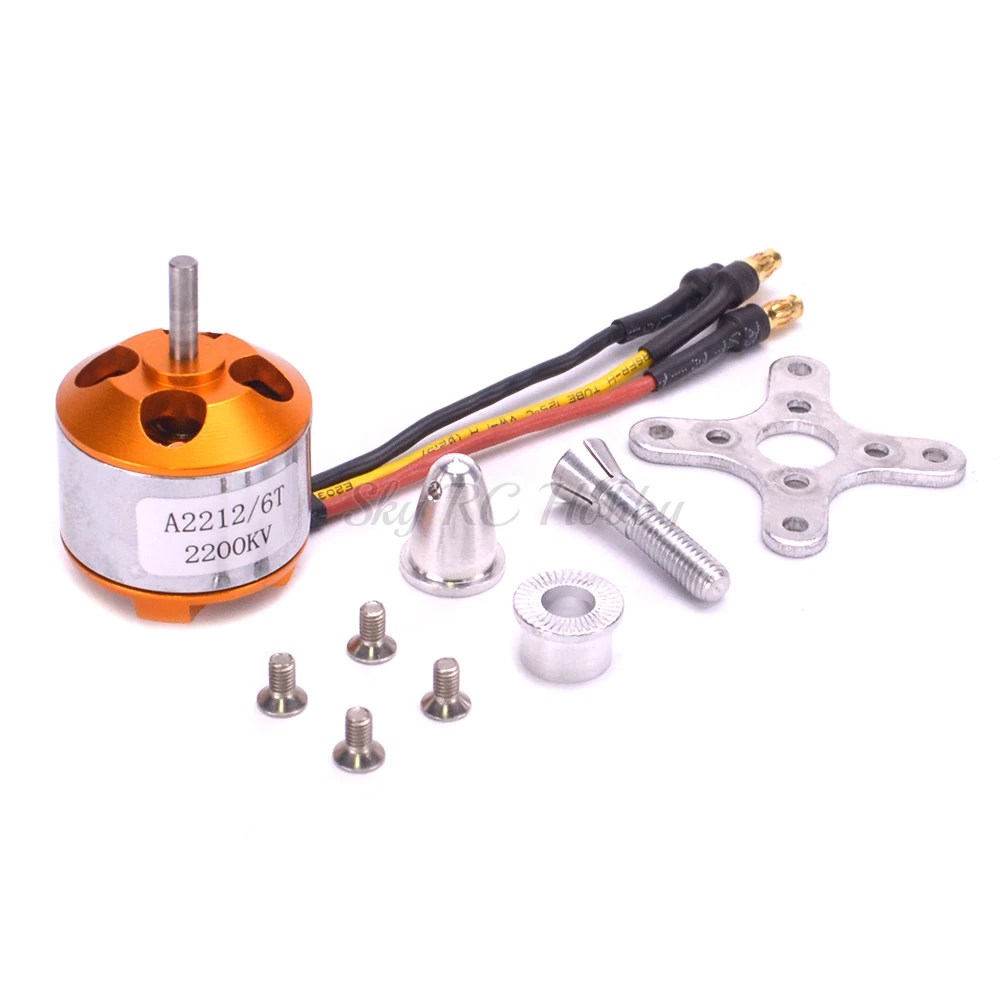 A2212 2212 2200KV XXD 6T 2-3S Brushless Motor Outrunner Motors For RC Aircraft Plane Airplane Multi-copter