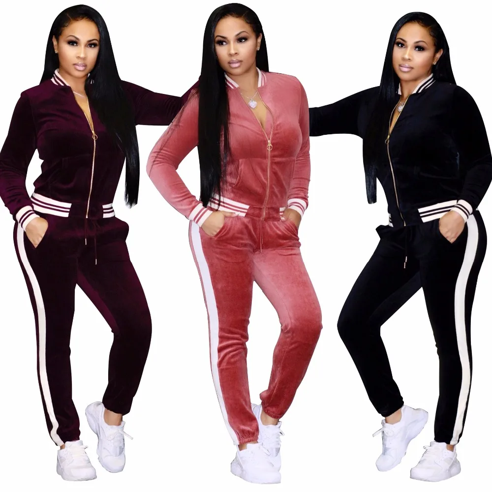 two piece set tracksuit women top and pants Plus size clothes outfits