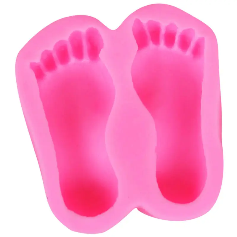 M569 Baby Feet Candle Moulds Soap Mold Kitchen-Baking Resin Silicone Form Home Decoration 3D DIY Clay Craft Wax-Making