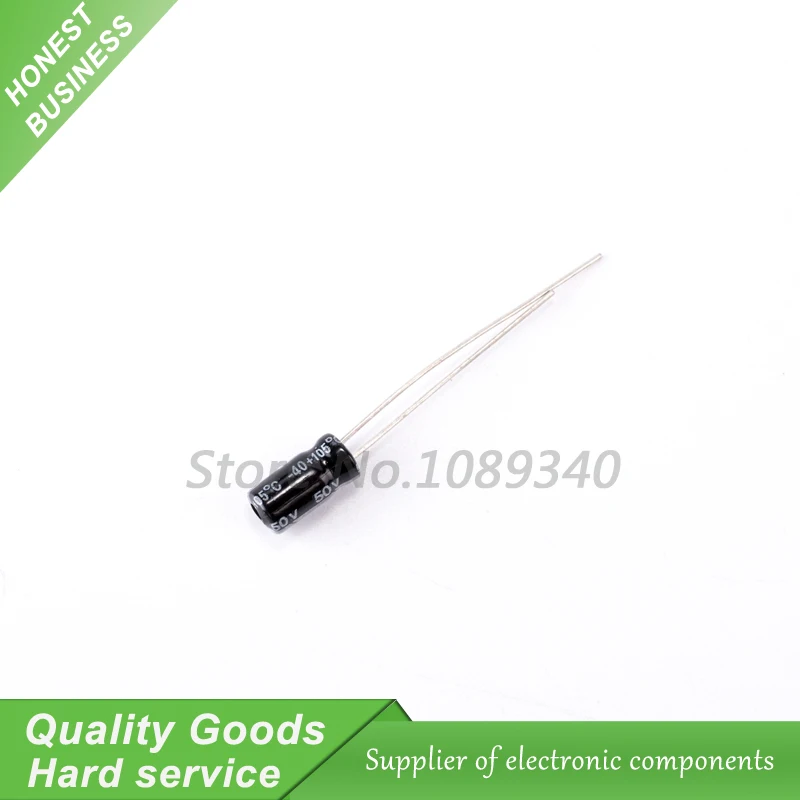 

50PCS 50V0.1UF 5*11mm 0.1UF 50V 5*11 Aluminum electrolytic capacitor