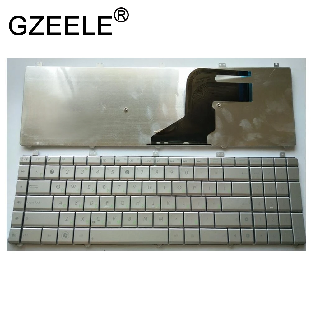 

GZEELE NEW Russian Layout RU Laptop Keyboard for Asus N55 N55S N55SL N55SF N55X Silver replacement keyboard