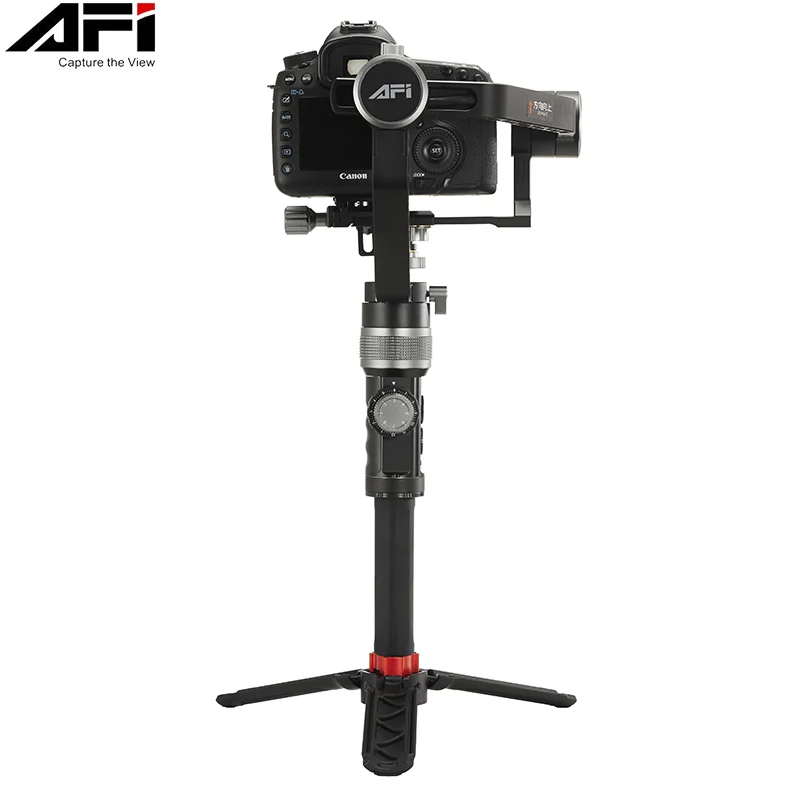 AFI D3 3-Axis Handheld Gimbal Stabilizer Handle Grip with Foldable Mini Tripod for DSLR Camera Sony/Canon with 3.2Kg Load