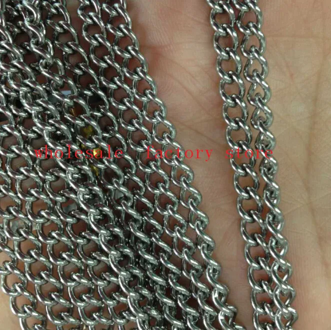 

wholesale Price 50meter Lot Stainless steel 3.85mm Shiny Smooth Link Chain jewelry Finding Marking Chain DIY