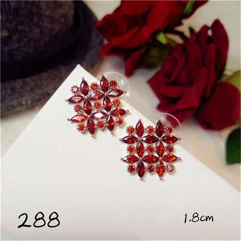 Eardrop Earrings For Women Pigeon Blood Artificial Ruby S925 Sterling Hyperbole Crystal Vintage Fine Jewelry Big Aretes