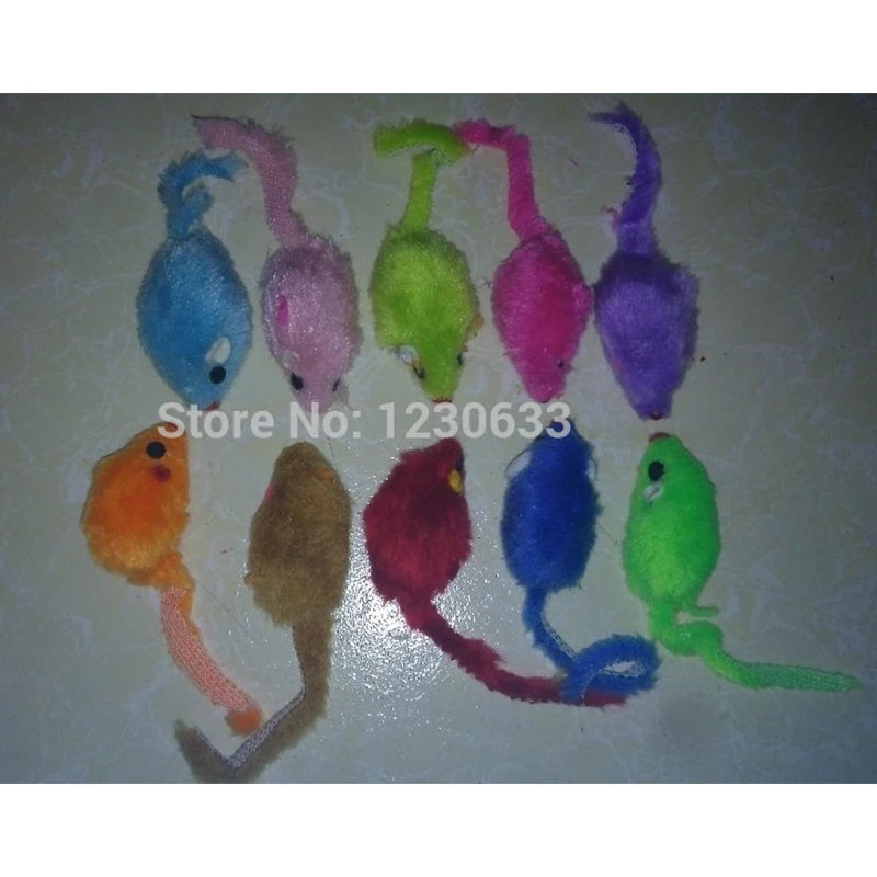 Westrice Cat Pet Toy 100 Very Nice 3cm Colorful Fake Fur Cat and Dog Toy Mouse Free Shipping Cat Pet Toy