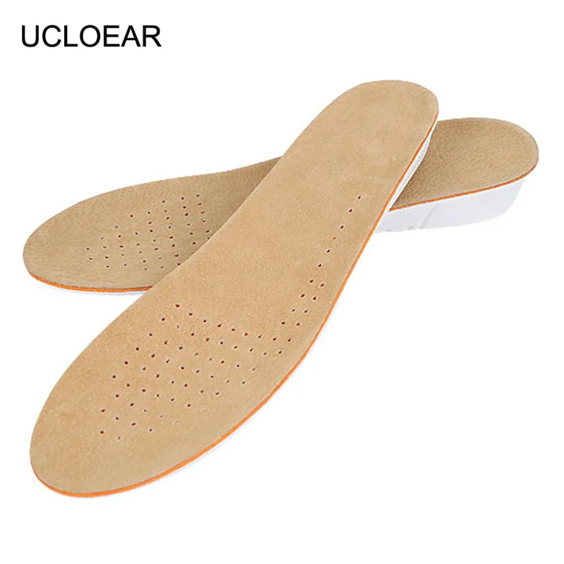 

UCLOEAR Height Increase Insole Comfortable Insoles Pigskin Shoe Inserts Breathable Shoes Pad Shoes Insoles For Shoes Men Women