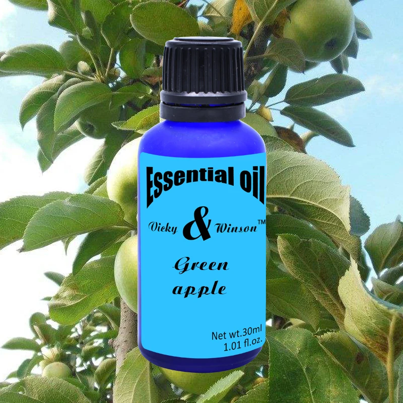 Vicky&winson Green apple aromatherapy essential oils 30ml 100% pure plant essential oil Apple Oil Sleep Defecation deodorization