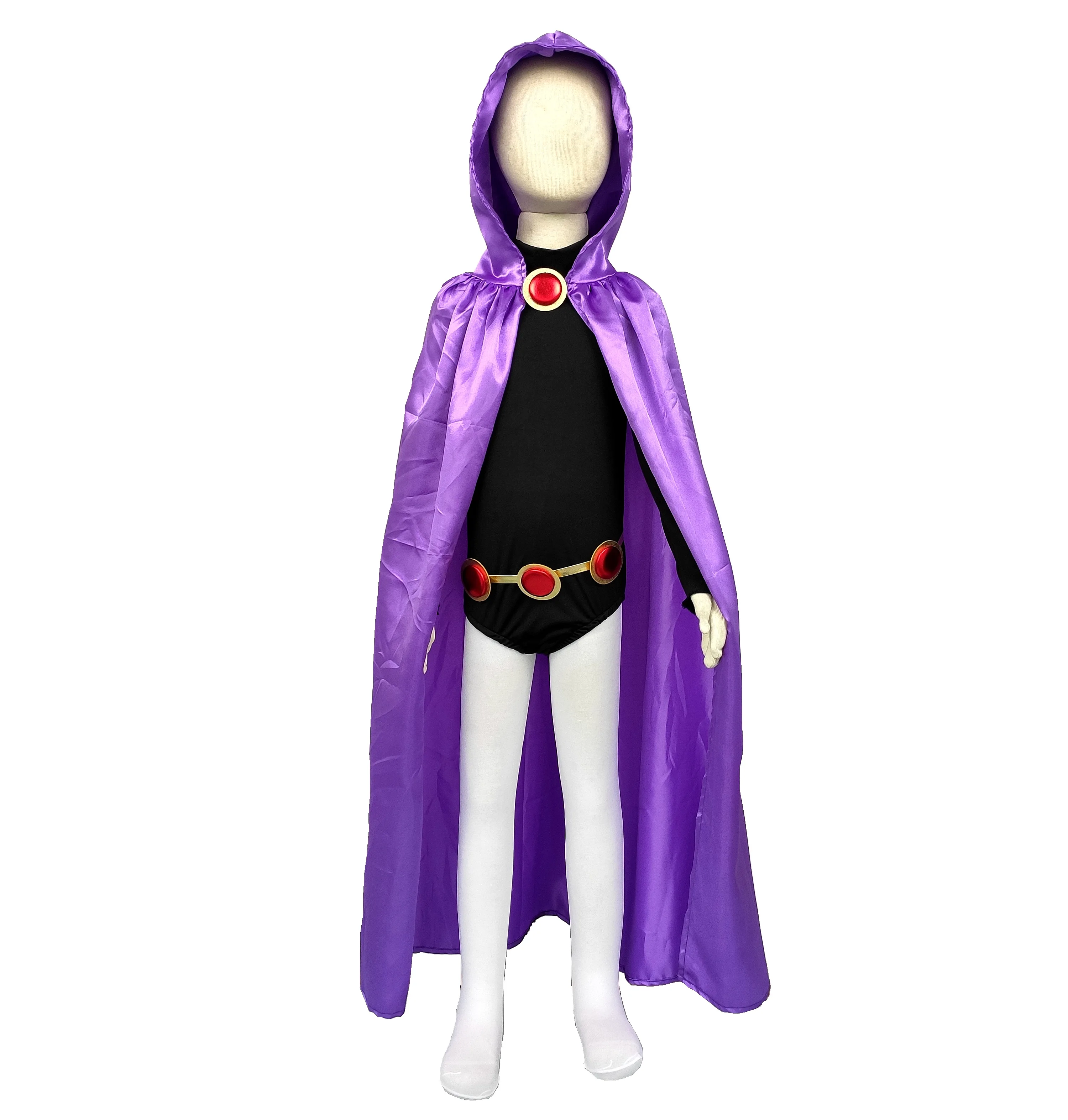 Robe de luxe pour filles et adultes, Costume Titan Raven pour Cosplay et Halloween, 4 pièces/1 ensemble, costume de fête d'anniversaire