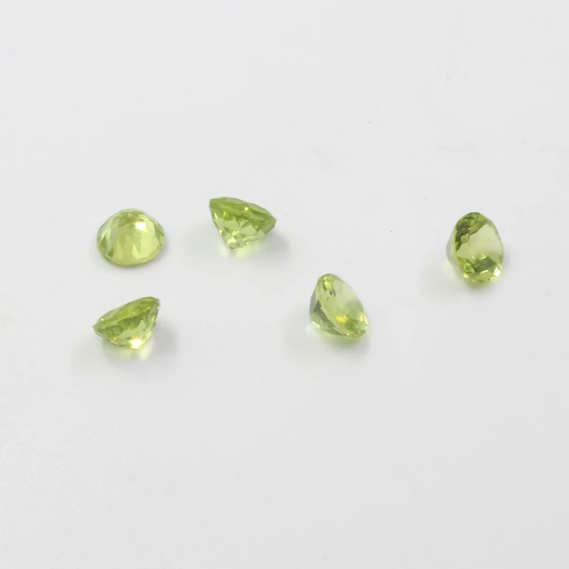 100% natural 5 mm redondo corte brilhante peridoto peças preciosas soltas para fabricação de joias 3 pacote peridoto