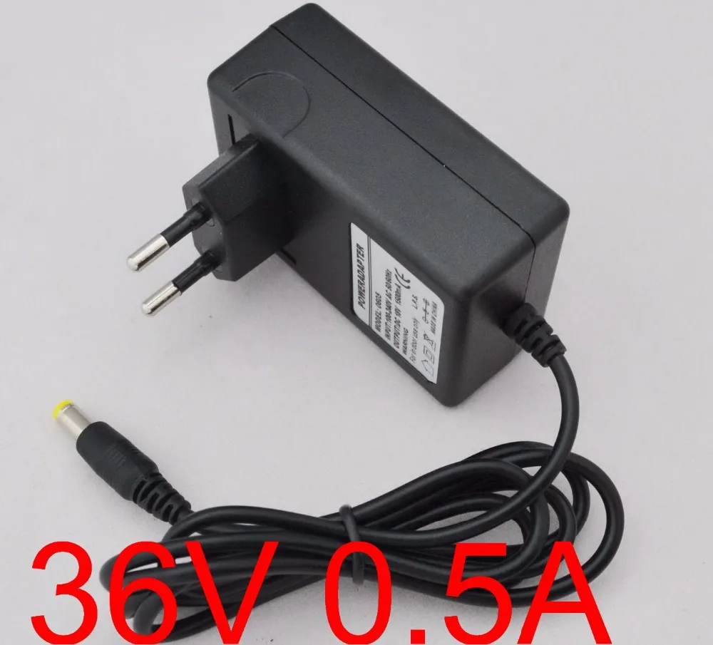 1PCS 36V 0.5A AC 100V-240V Converter Adapter DC 36V 0.5A  500mA Power Supply EU Plug  5.5mm x 2.1-2.5mm