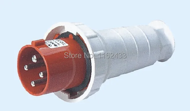 125A 3P E 4 pin 380-415V IP67 044 three phase watertight industrial plug