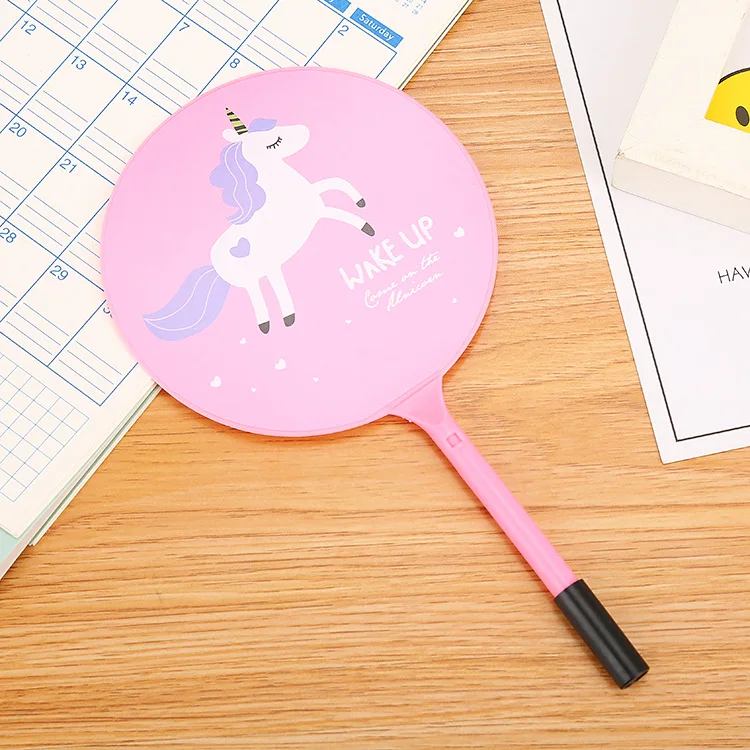 40 pcs Cartoon Pony Fan Pen Lovely Student Prize Gift Fan Ball Pen