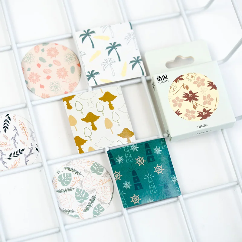 50 Pcs/Set Japanese Flower Pattern Mini Sticker Mobile Decorative Stickers Scrapbooking DIY Craft Stickers